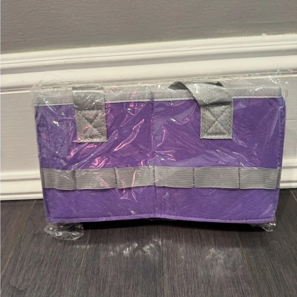 NWT Purple and Gray Tonies Box Carrying To Go Case Toddler Kids Girls